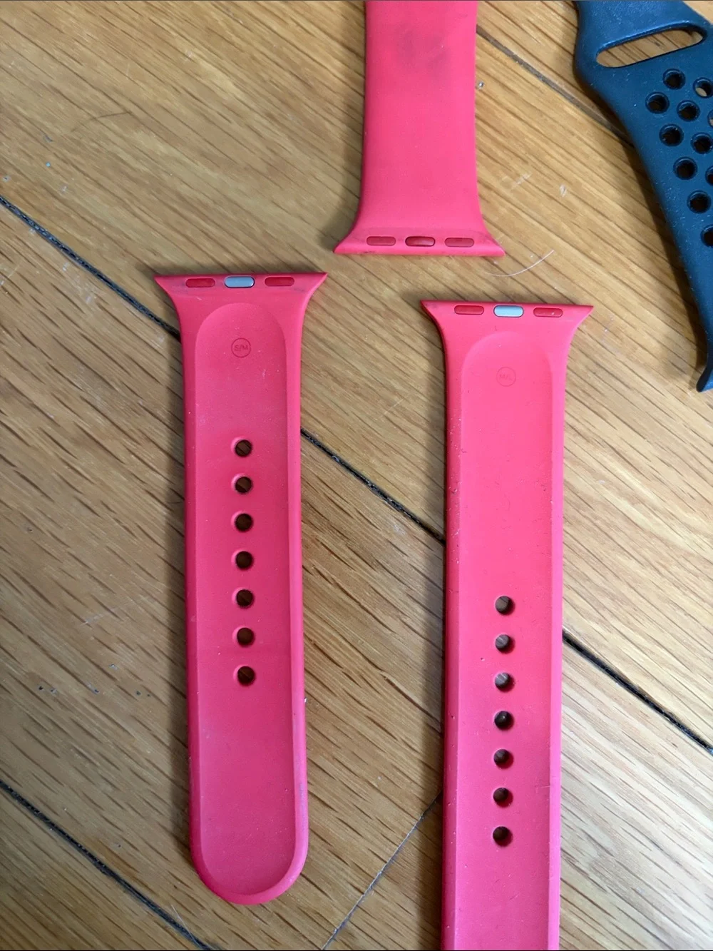Red and Black Sport Watch Bands - Silicone Replacement Straps